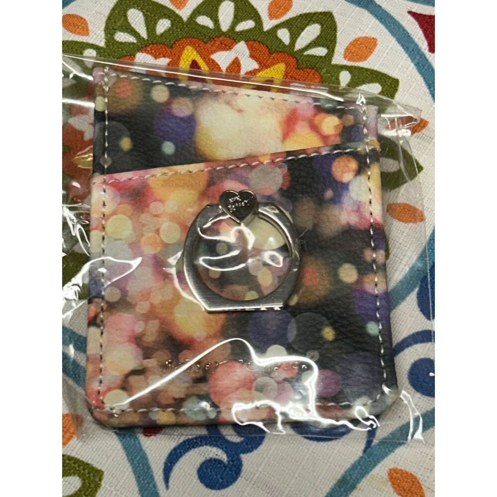Betsey Johnson Phone Ring Stand - Stick on Card Holder Wallet -Bubble Design NWT - Picture 5 of 8